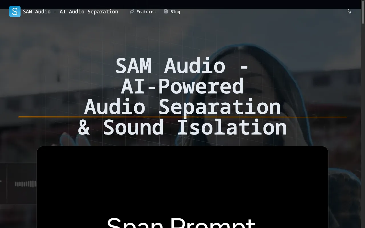 Sam Audio — preview screenshot
