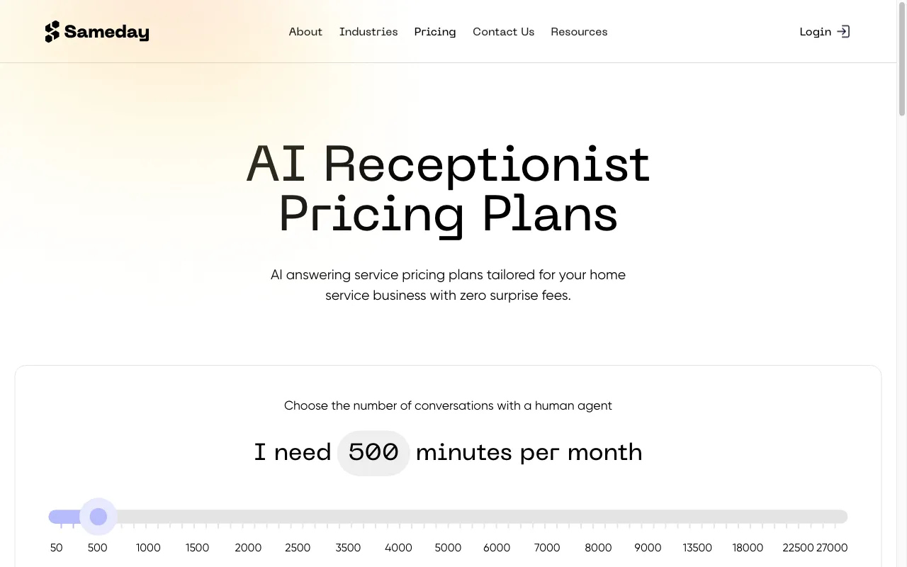 Sameday AI — pricing page