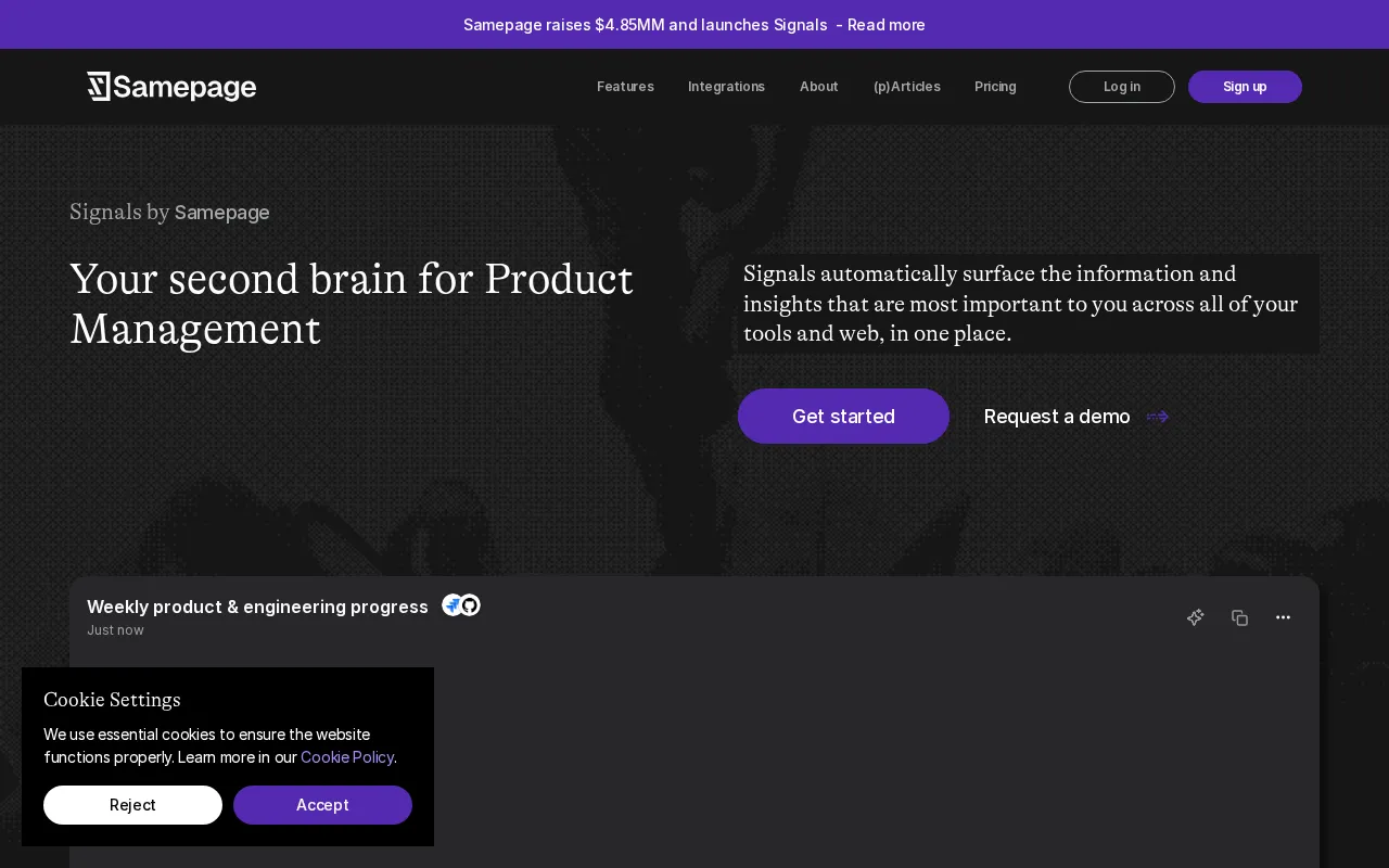 Samepage Signals — preview screenshot