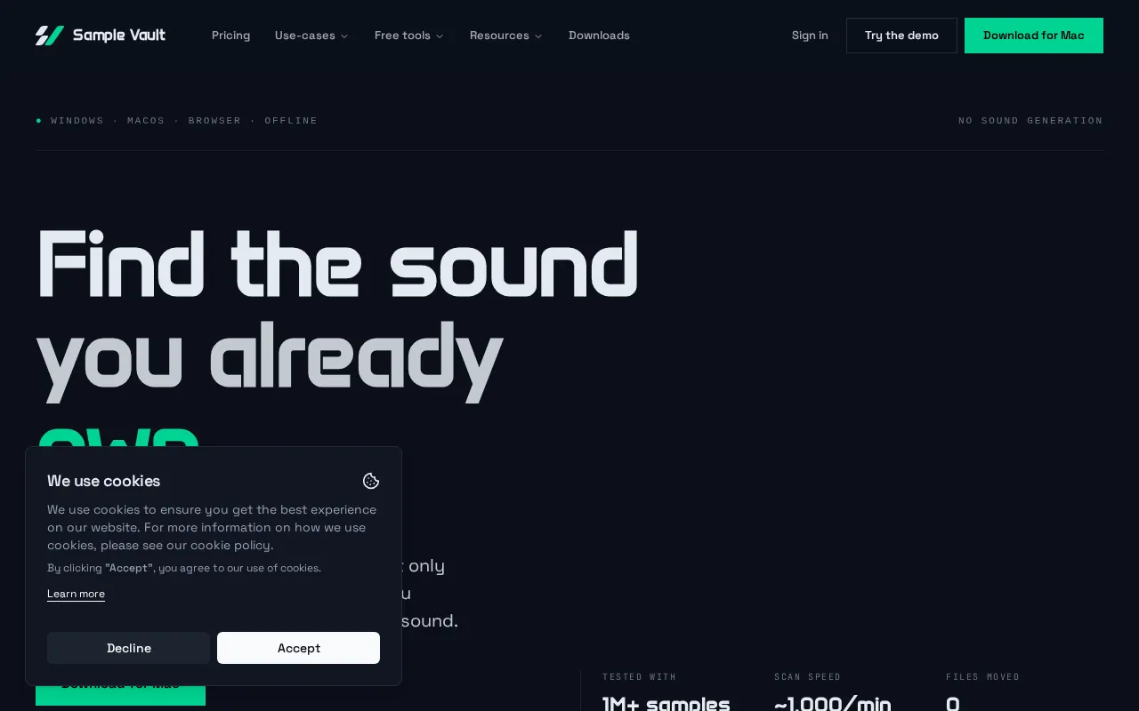 Sample Vault — preview screenshot