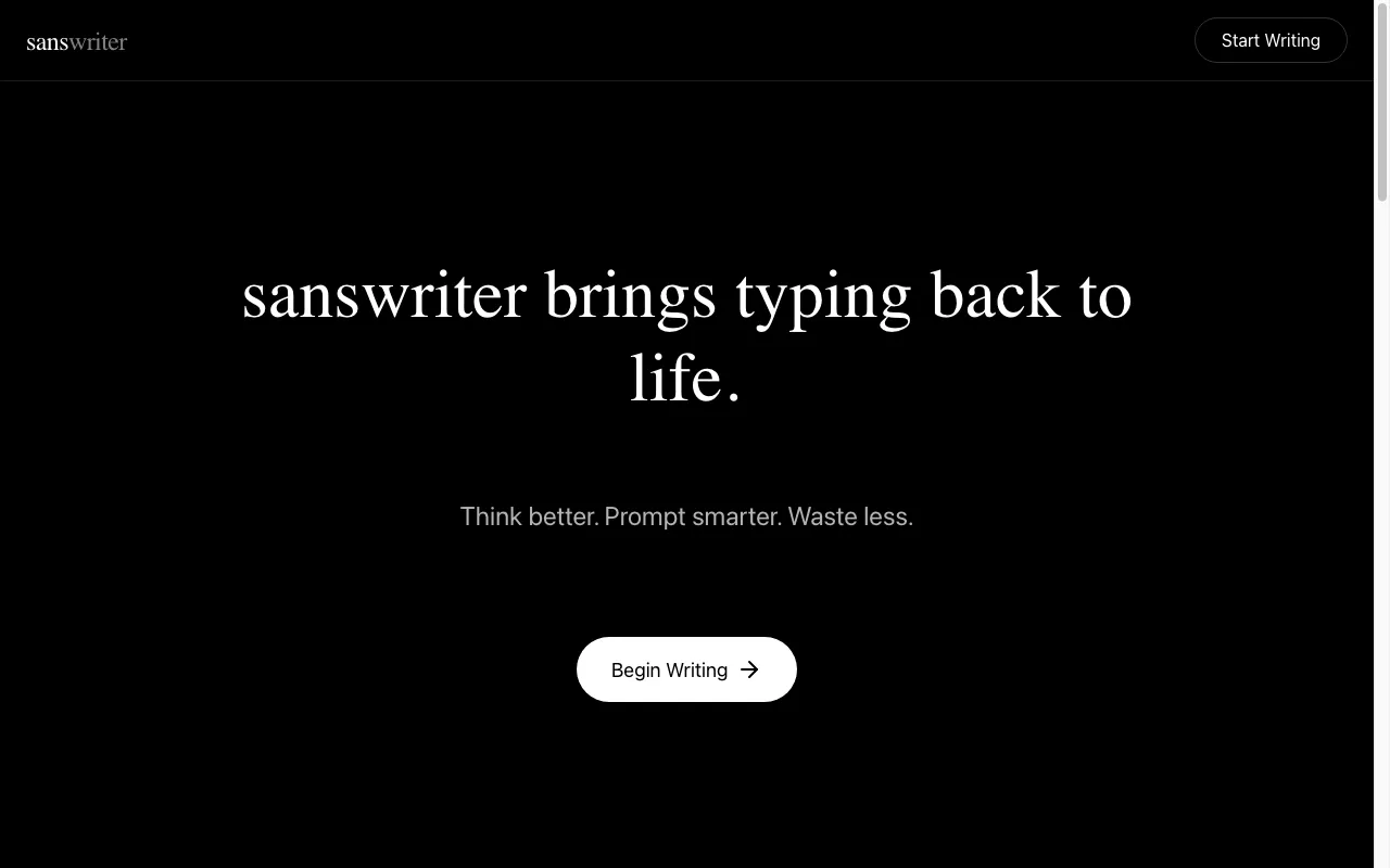 Sans Writer — preview screenshot