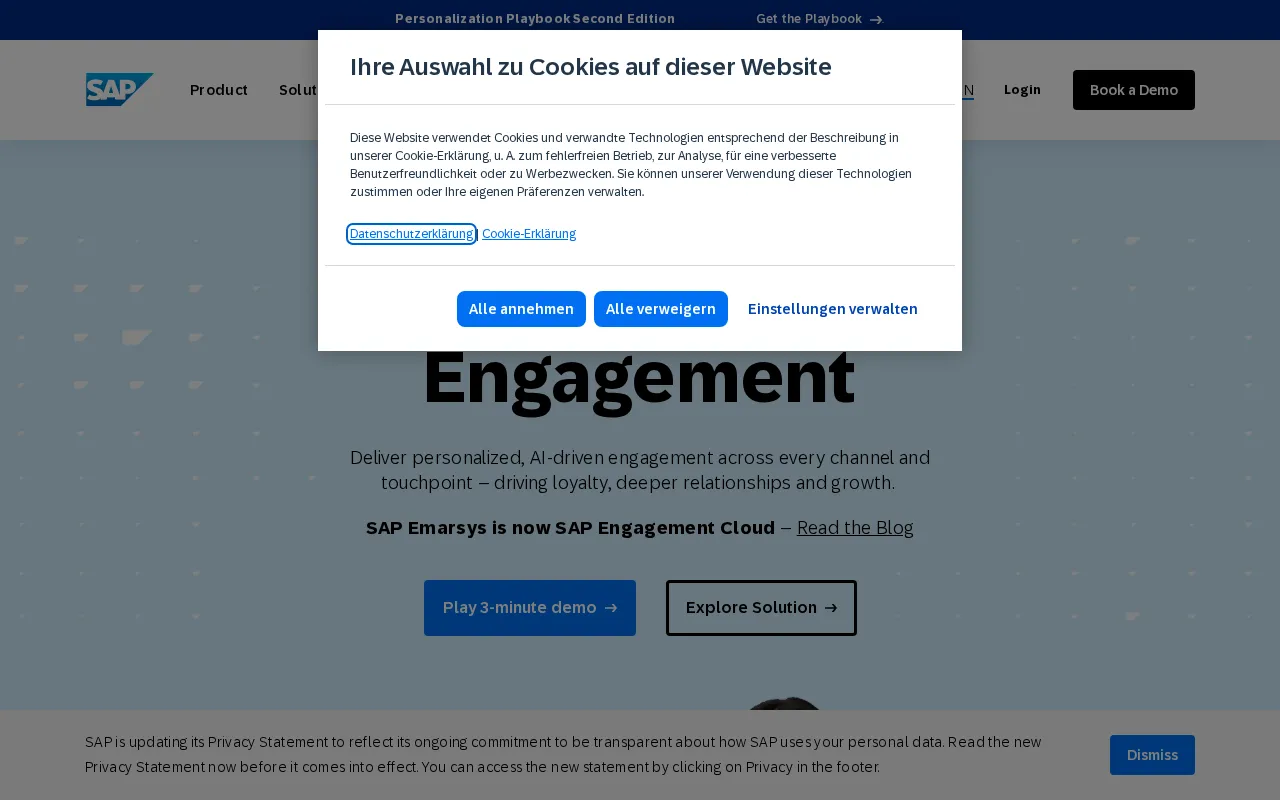 SAP Engagement Cloud — preview screenshot