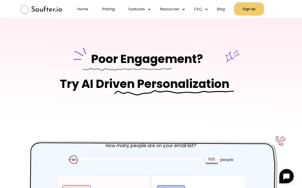 Saufter — pricing page