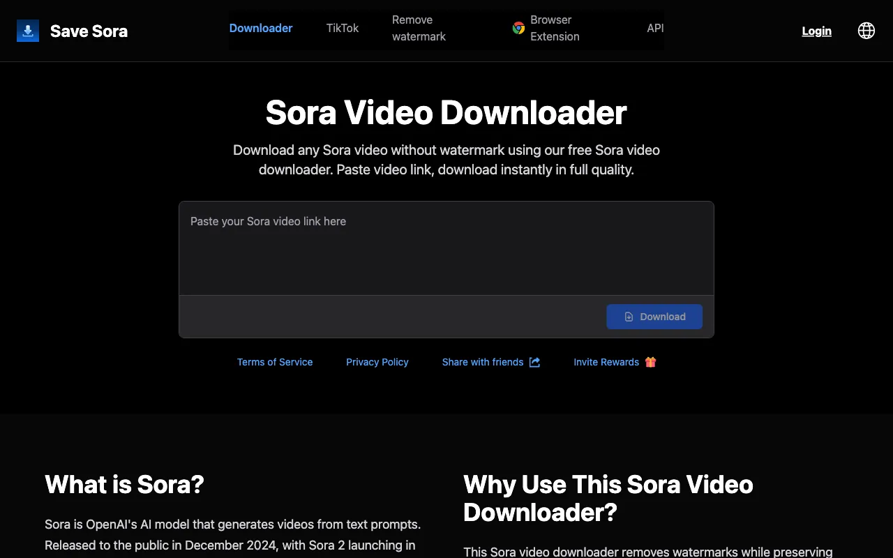 Save Sora — preview screenshot