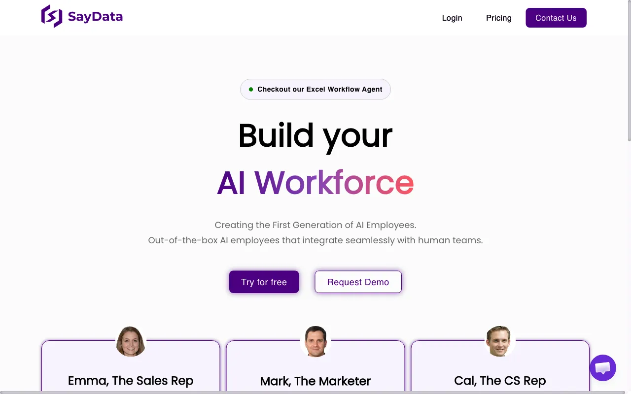 SayData — preview screenshot