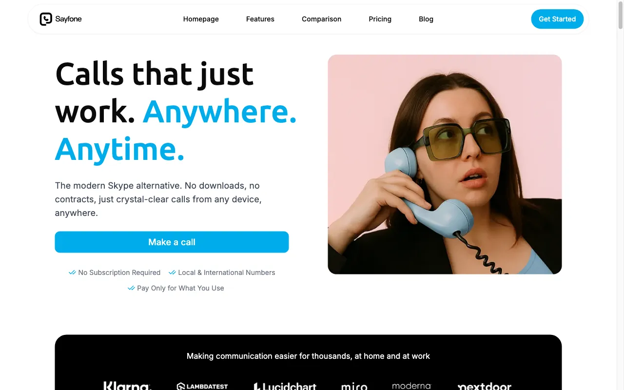 Sayfone — preview screenshot