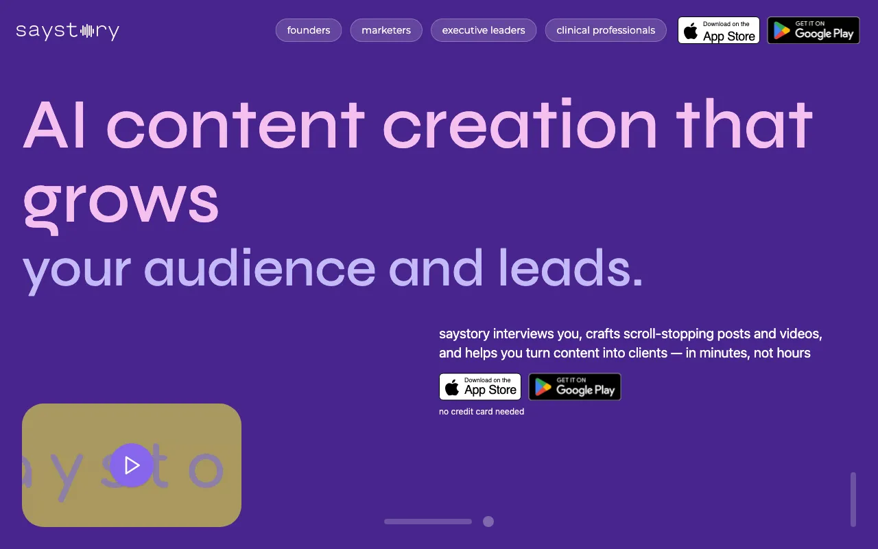 saystory — preview screenshot