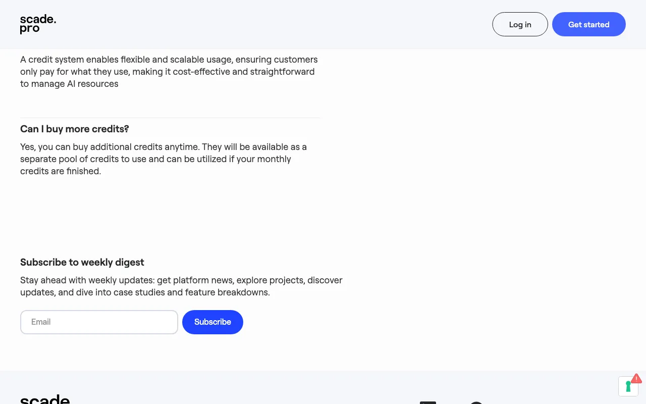 Scade.pro — pricing page