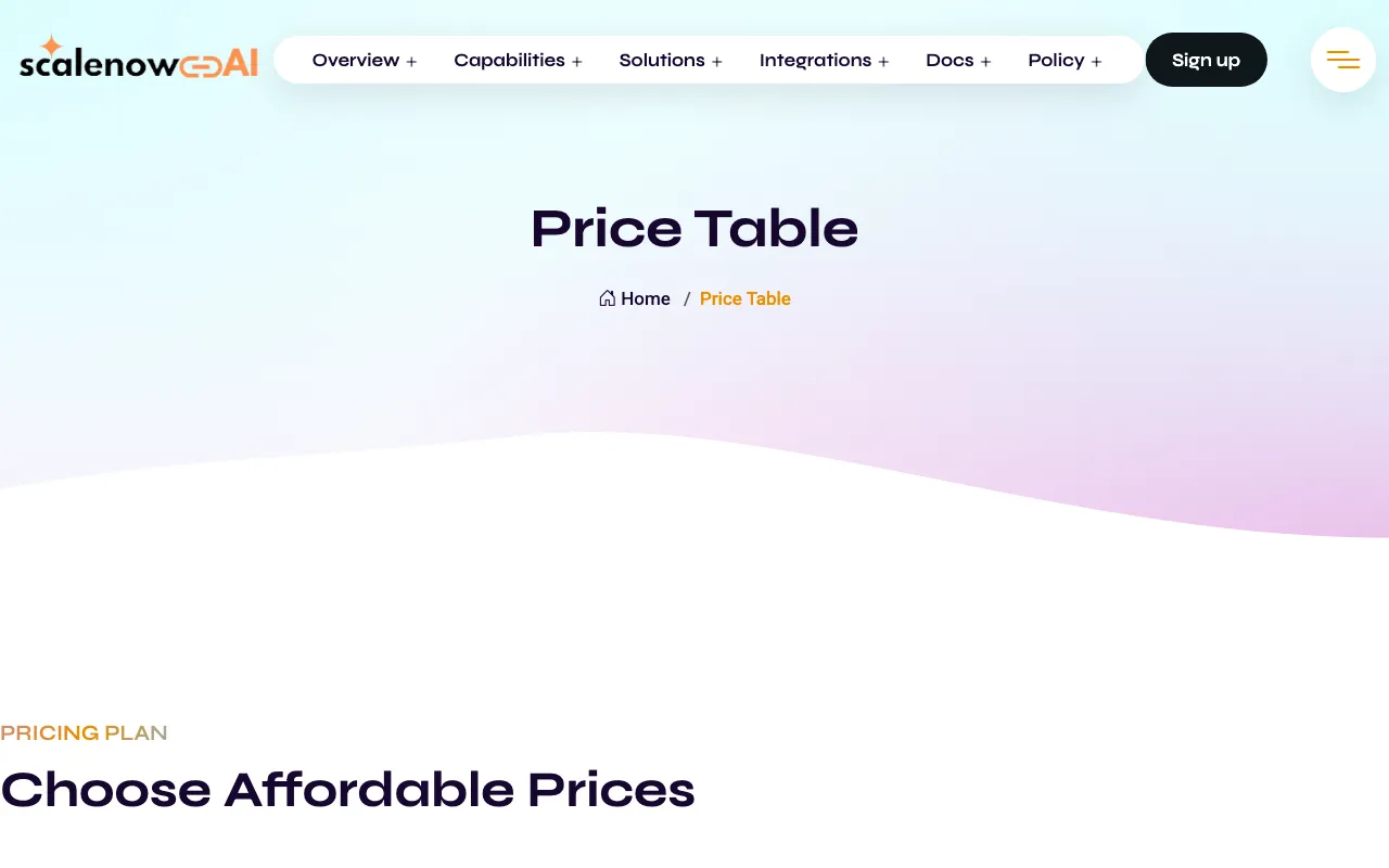 scalenowai — pricing page