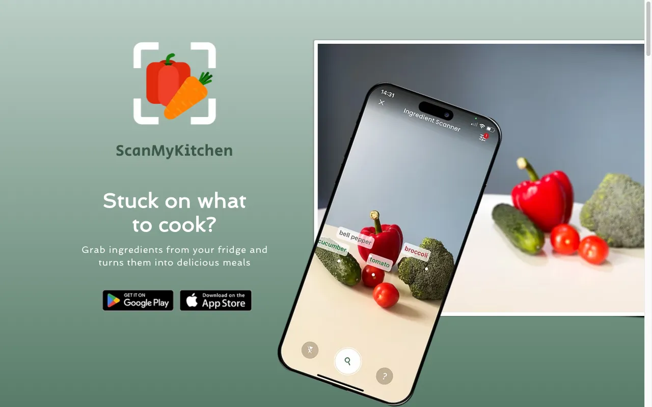 Scan My Kitchen with AI Flavor — preview screenshot