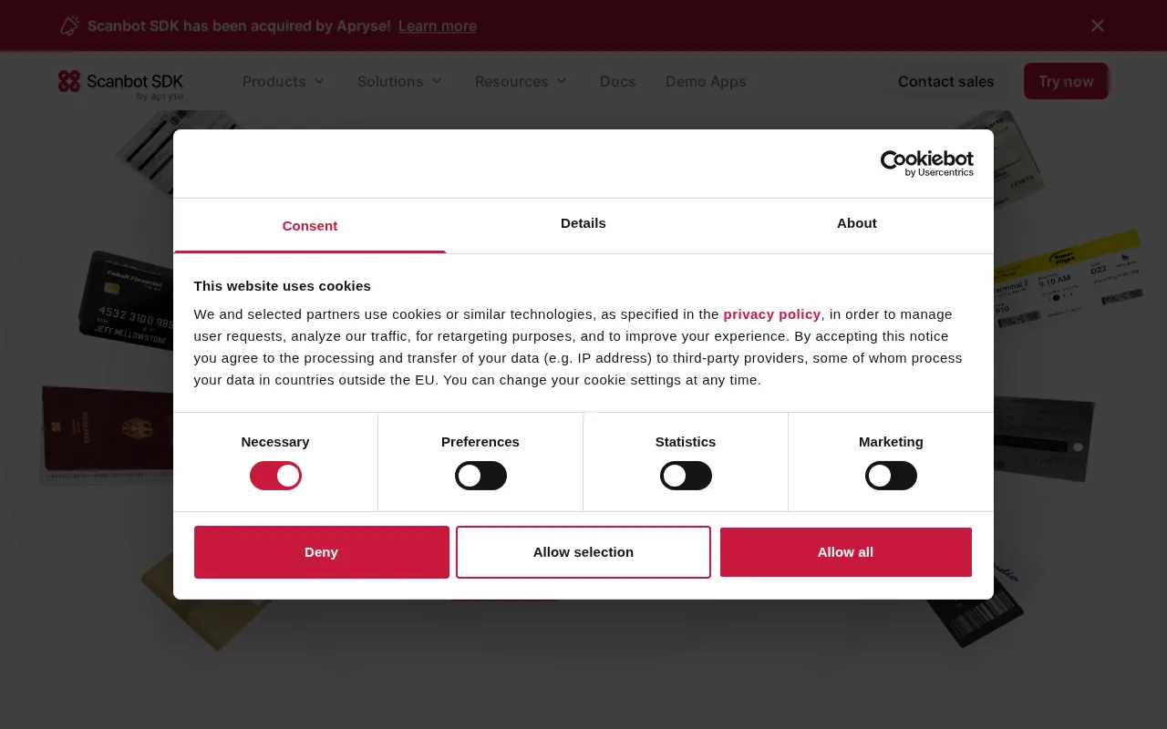 Scanbot SDK — preview screenshot