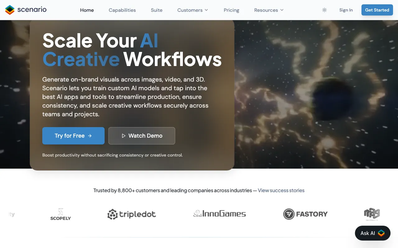 scenario.com — pricing page
