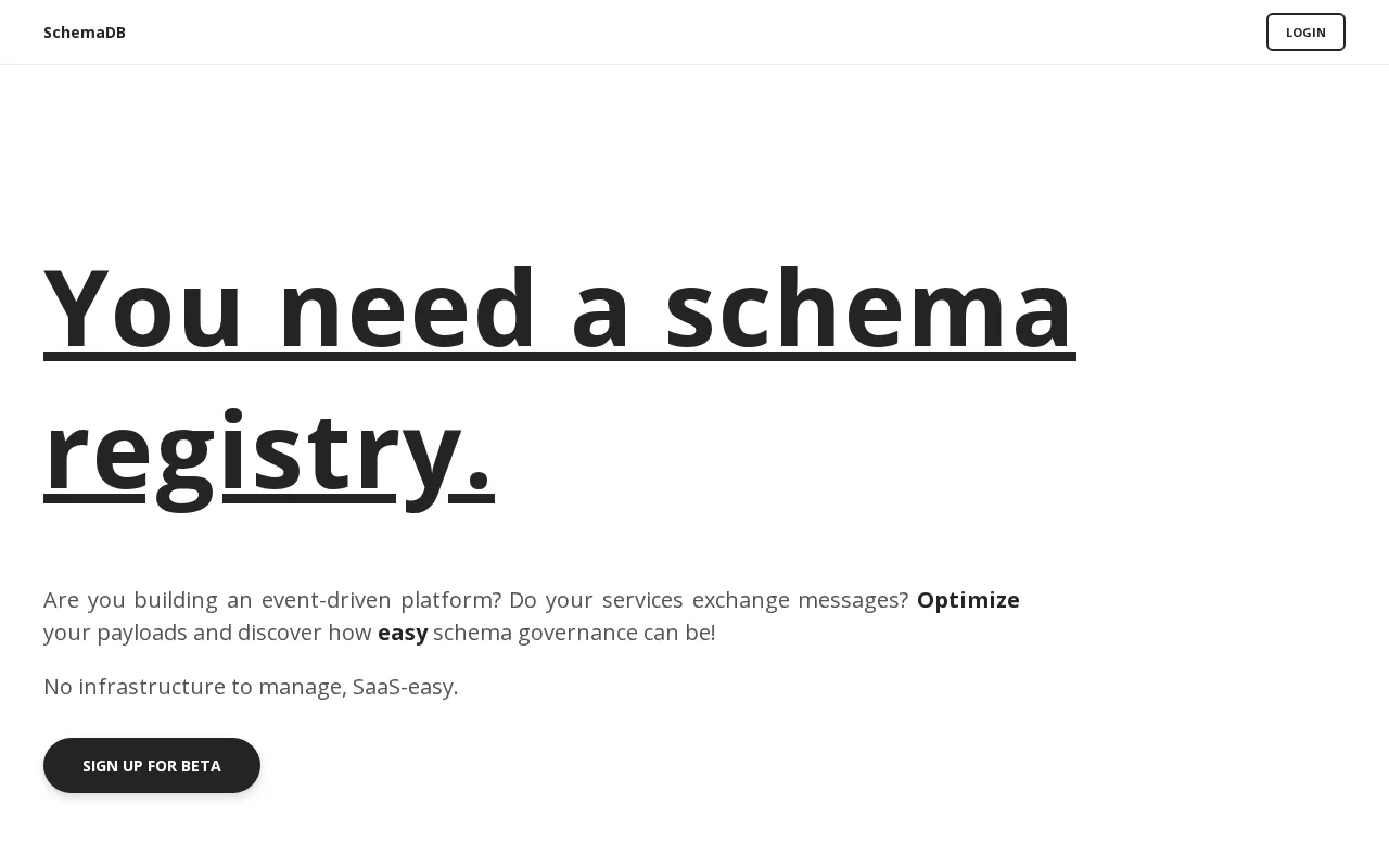 SchemaDB — preview screenshot