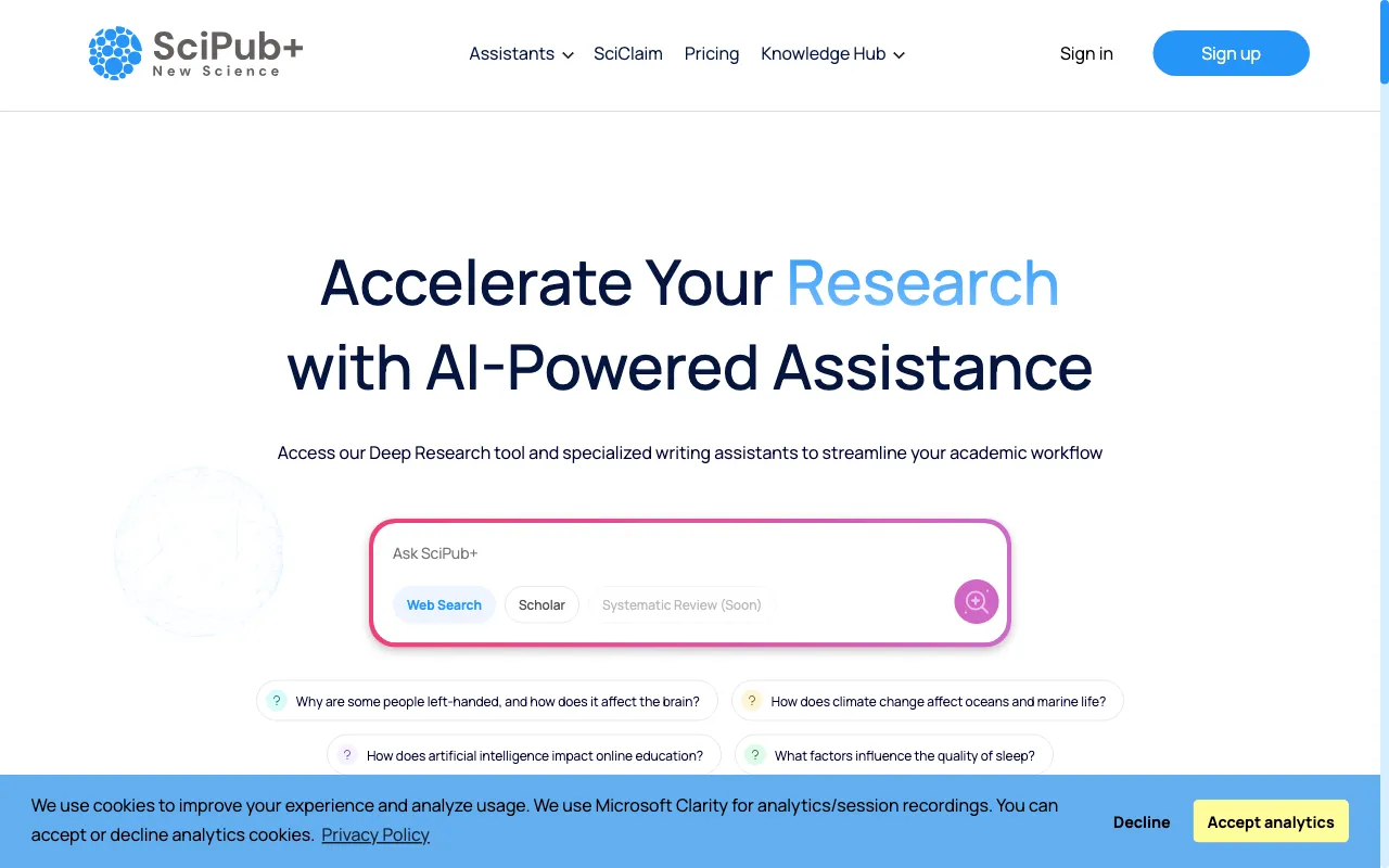 SciPub+ — preview screenshot
