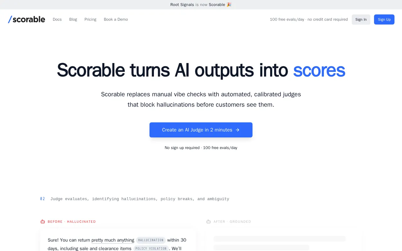 Scorable — preview screenshot