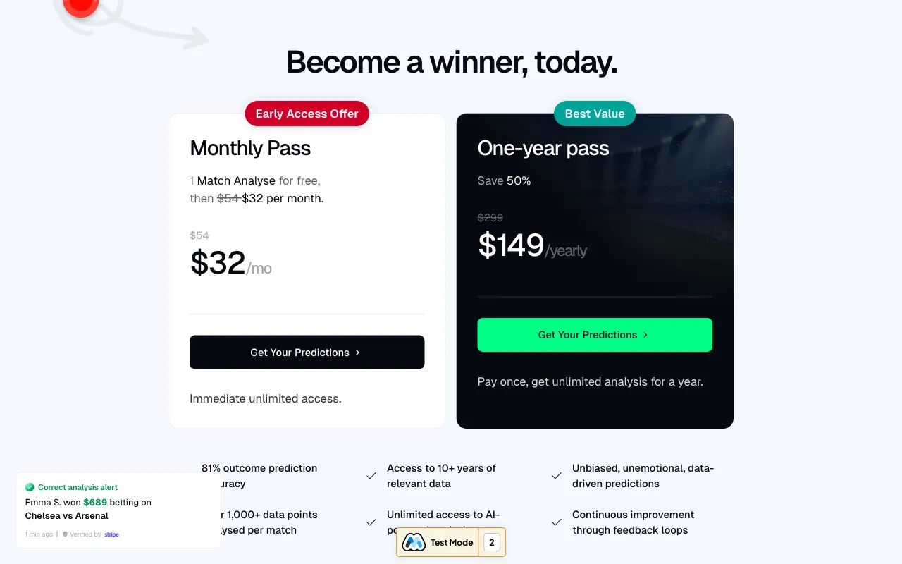 ScoreGenius — pricing page