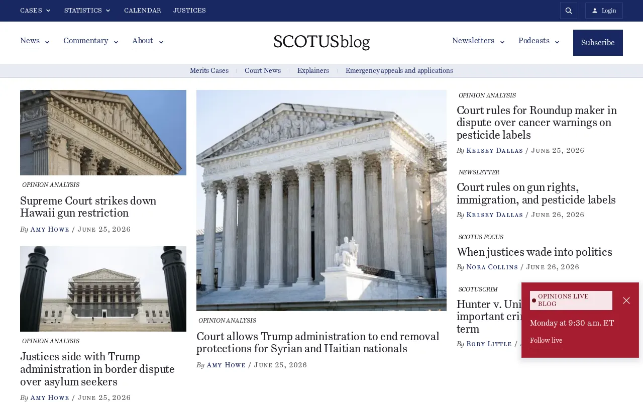 Scotusblog — preview screenshot