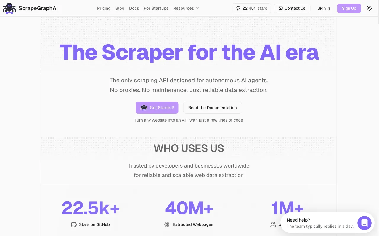 ScrapeGraphAI — preview screenshot