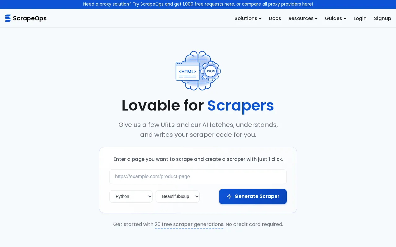 ScrapeOps — preview screenshot