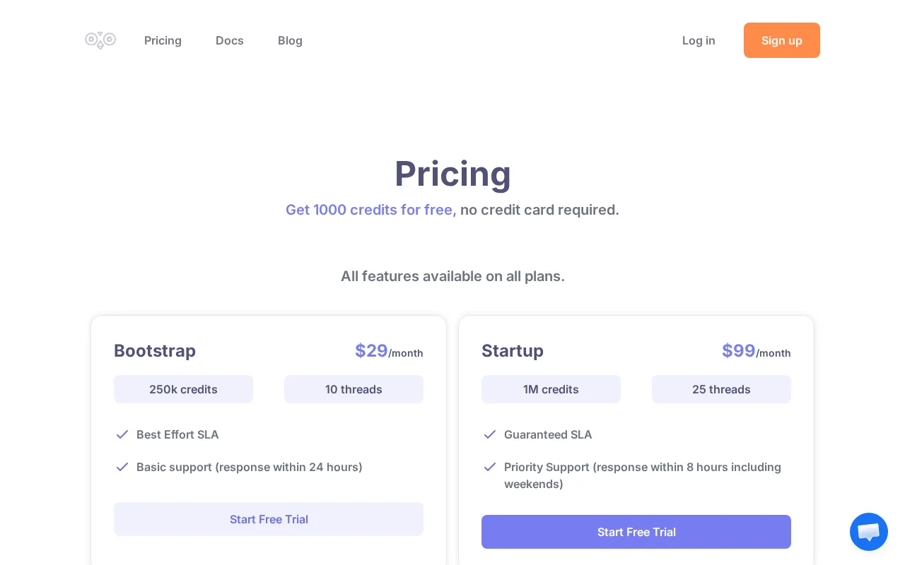 ScrapeOwl — pricing page