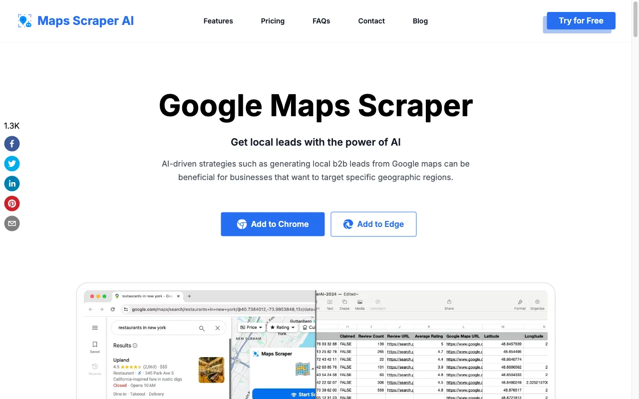MapsScraperAI — preview screenshot