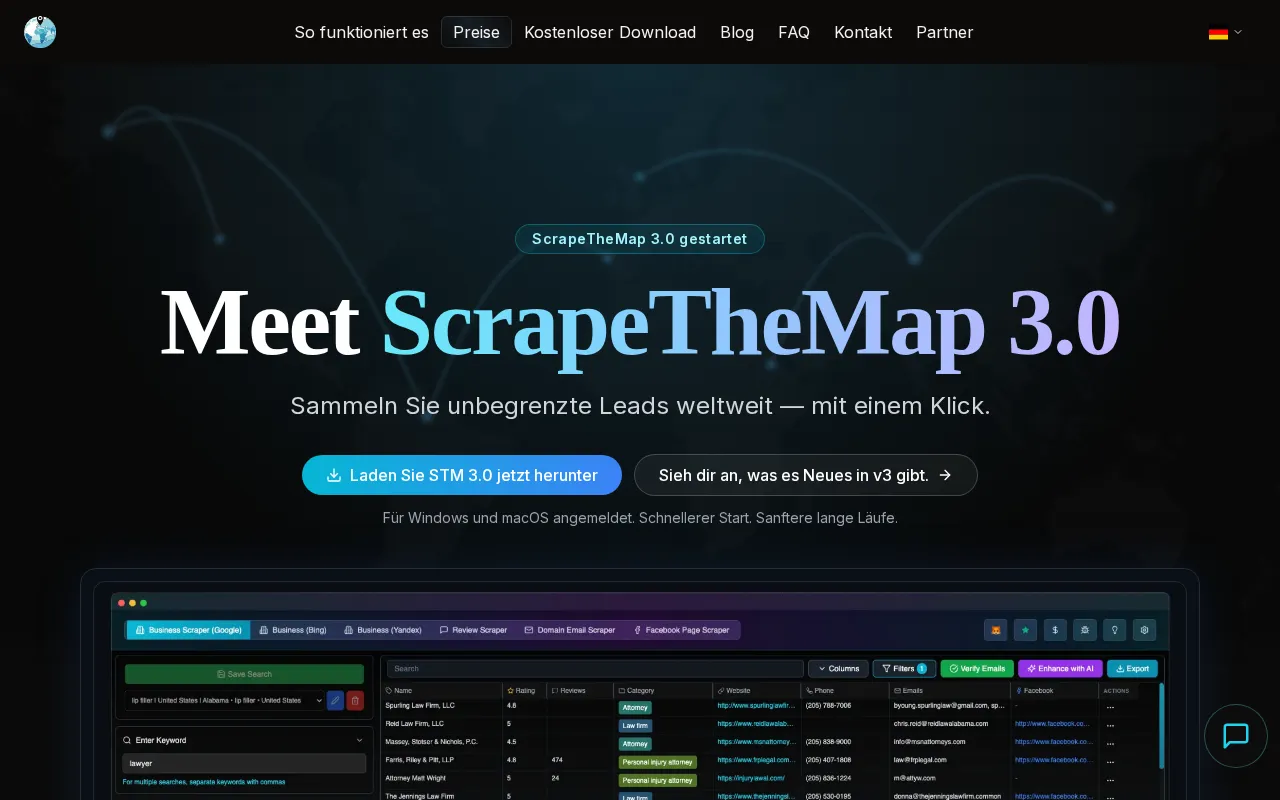 ScrapeTheMap — preview screenshot