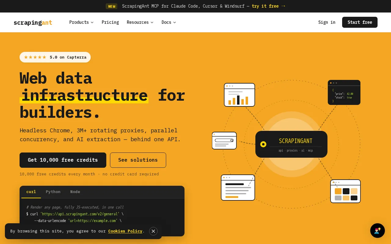 Scrapingant — preview screenshot