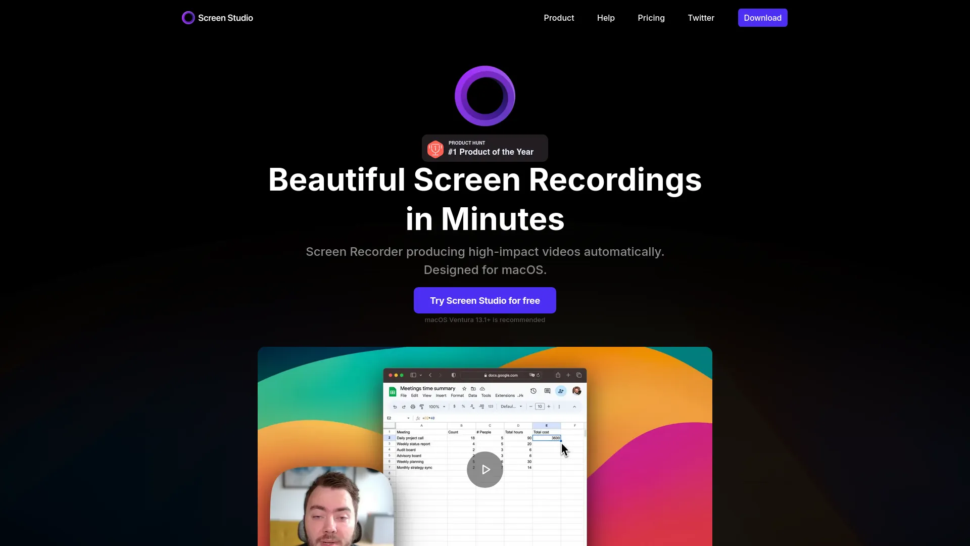 Screen Studio — preview screenshot