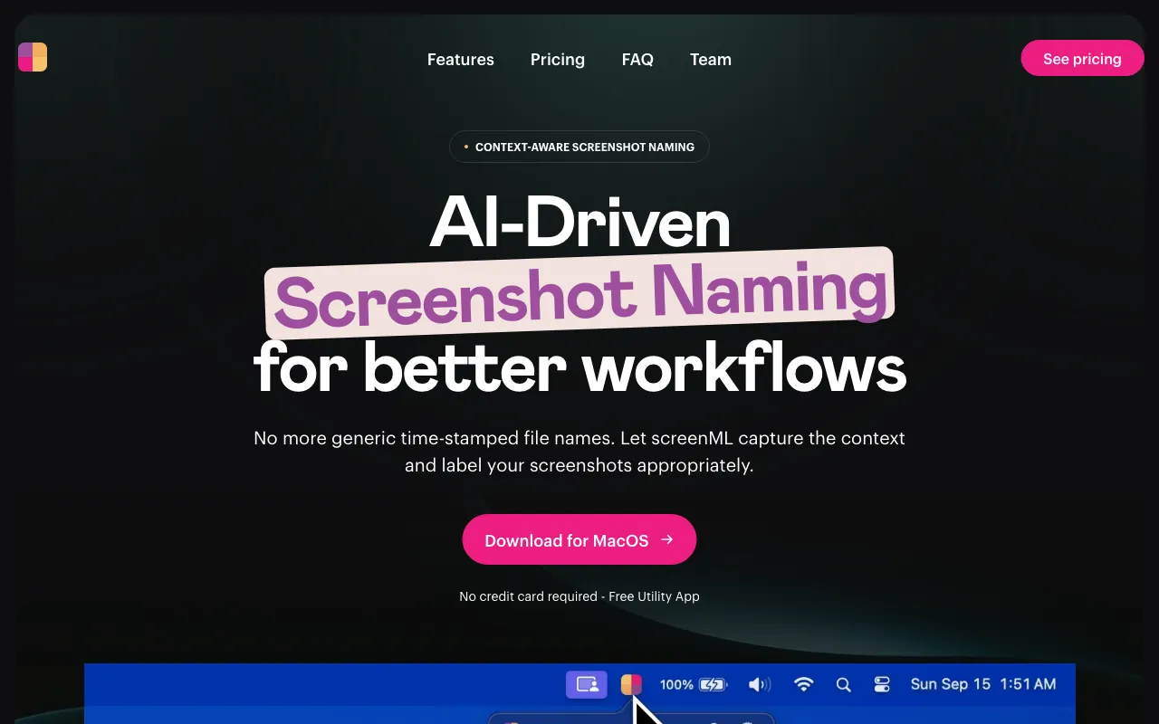 ScreenML — preview screenshot
