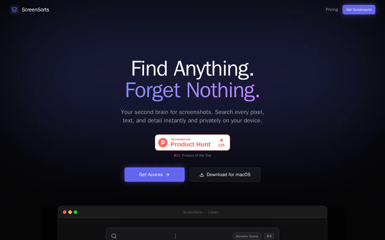 ScreenSorts — preview screenshot