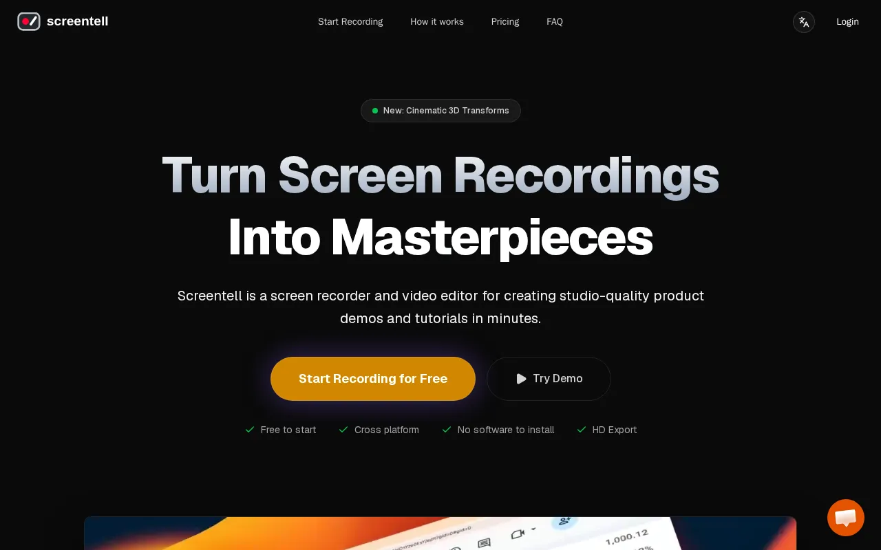 Screentell — preview screenshot