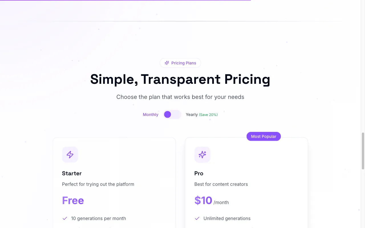 scria — pricing page
