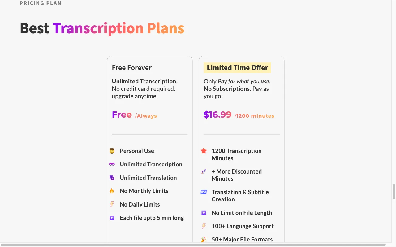 Scribebuddy — pricing page