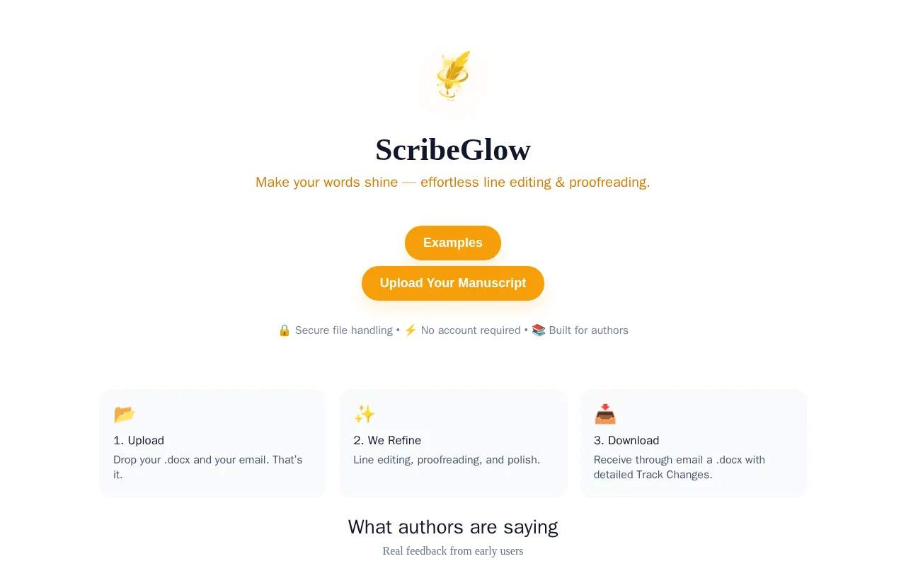 ScribeGlow — preview screenshot