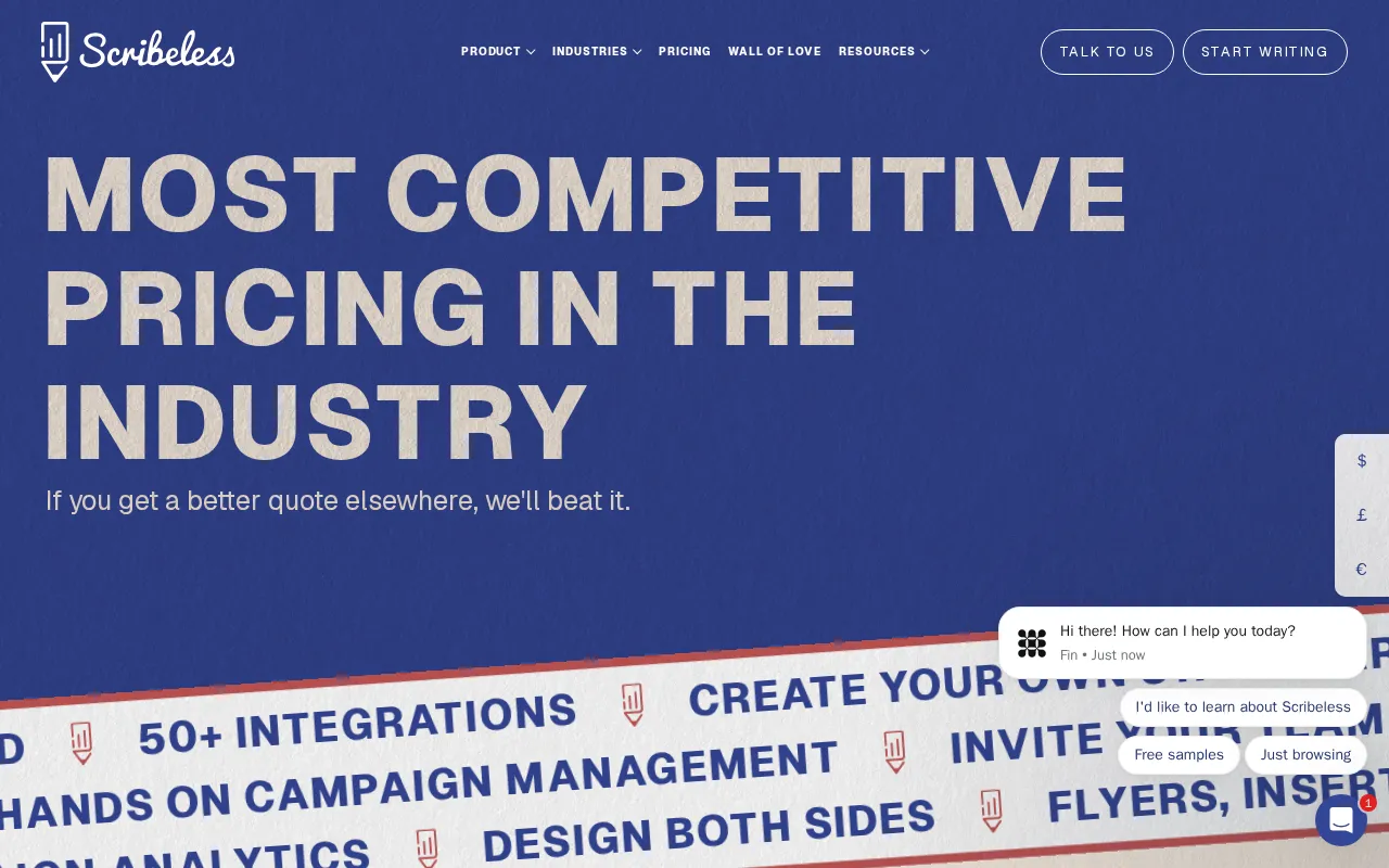 Scribeless — pricing page
