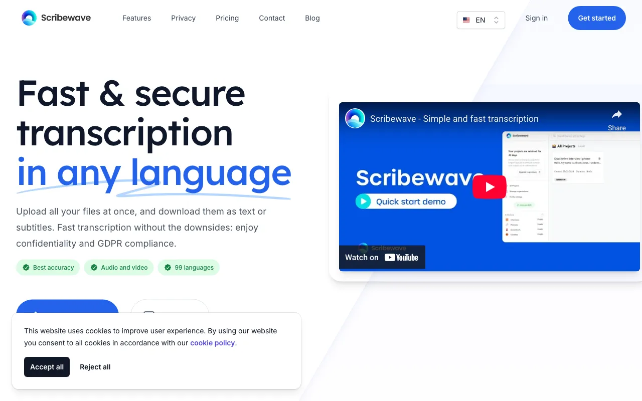 Scribewave — preview screenshot