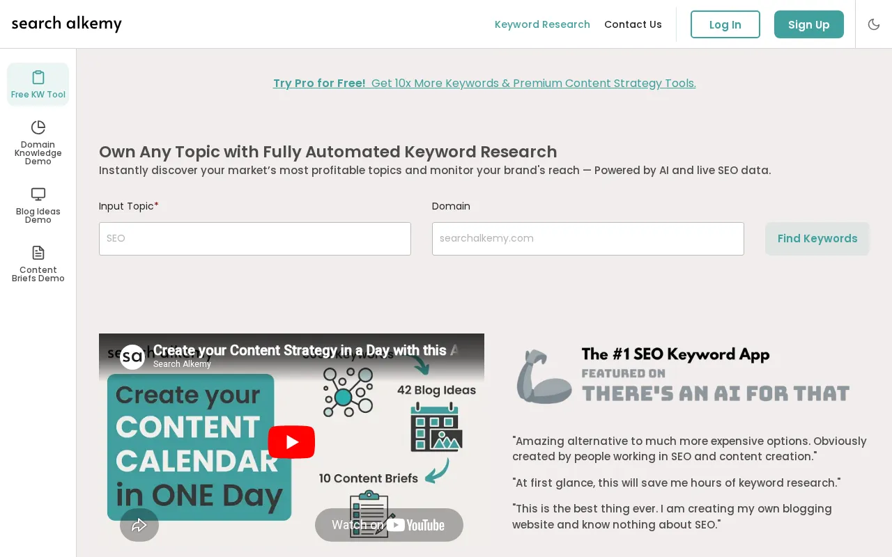 Search Alkemy — preview screenshot