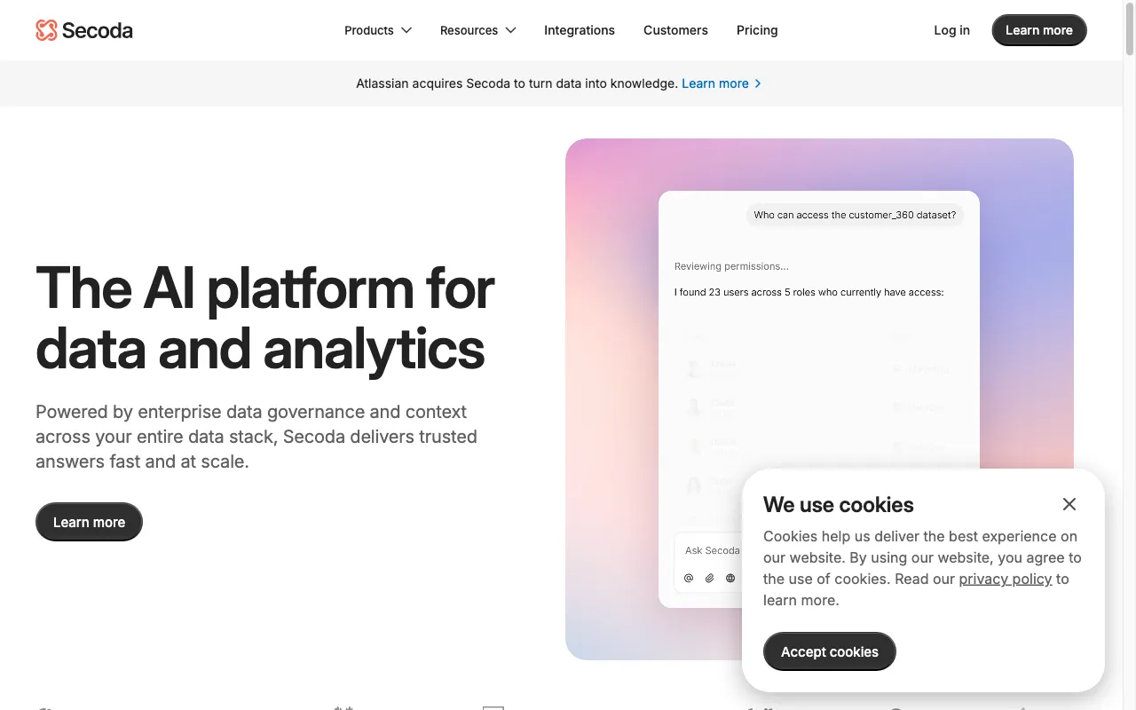 Secoda AI — preview screenshot