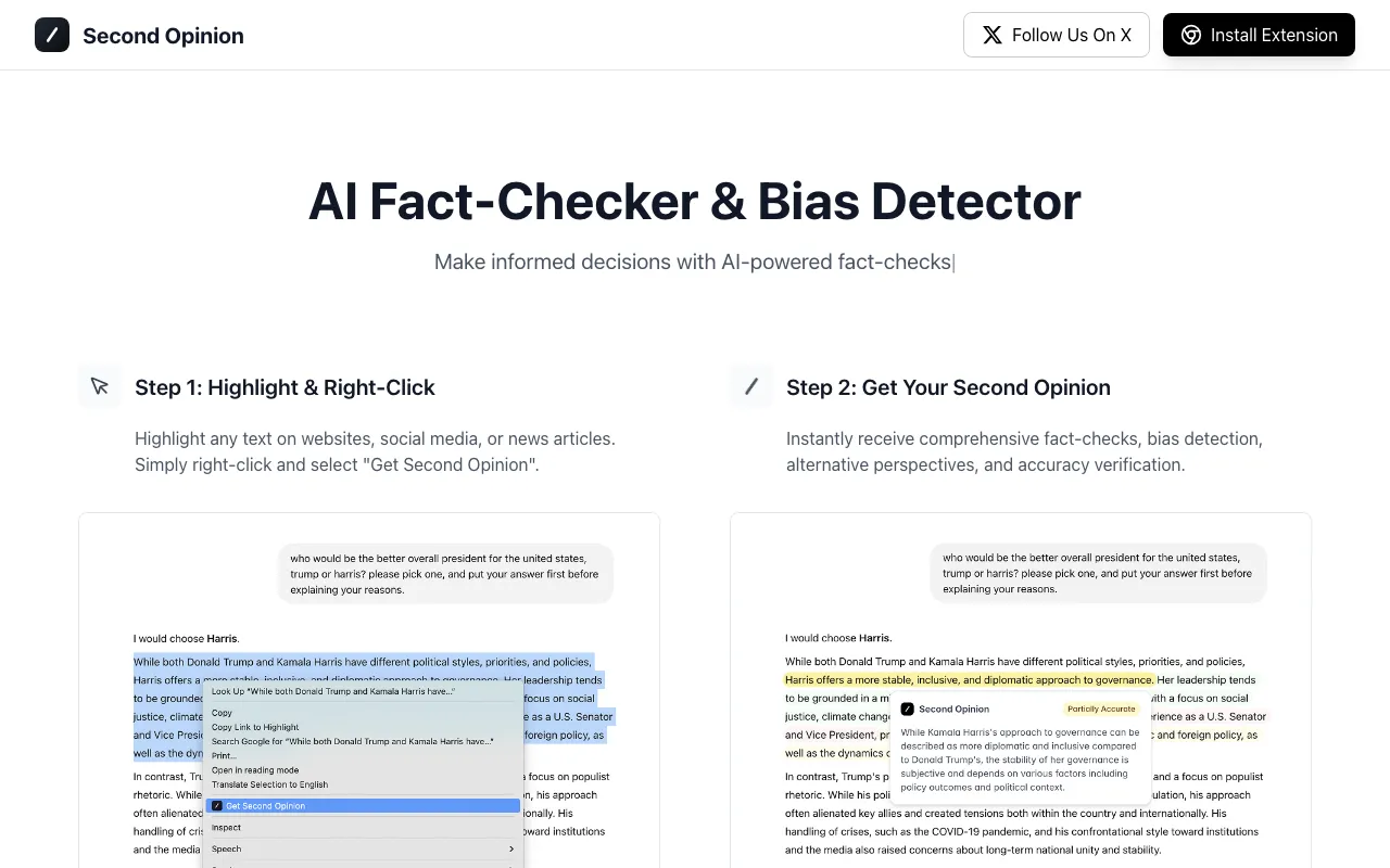 Second Opinion — preview screenshot