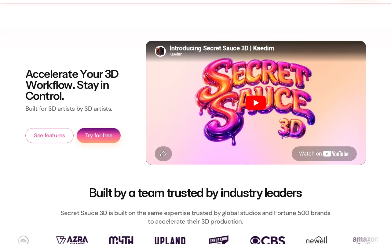 Secret Sauce 3D — preview screenshot