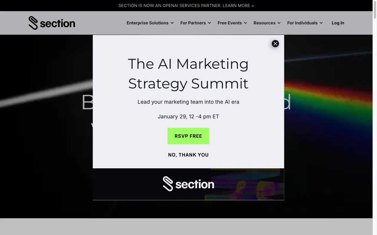 sectionschool.com — preview screenshot