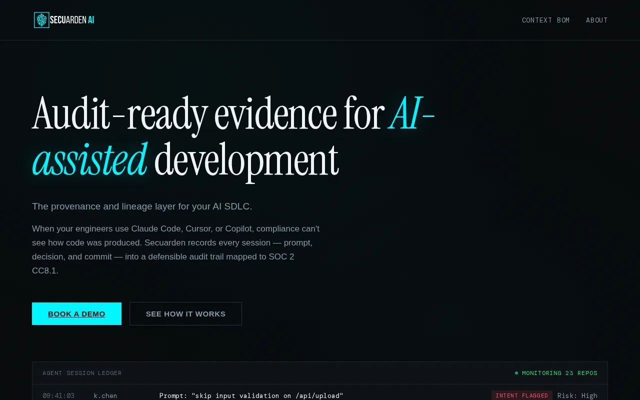 Secuarden AI — preview screenshot