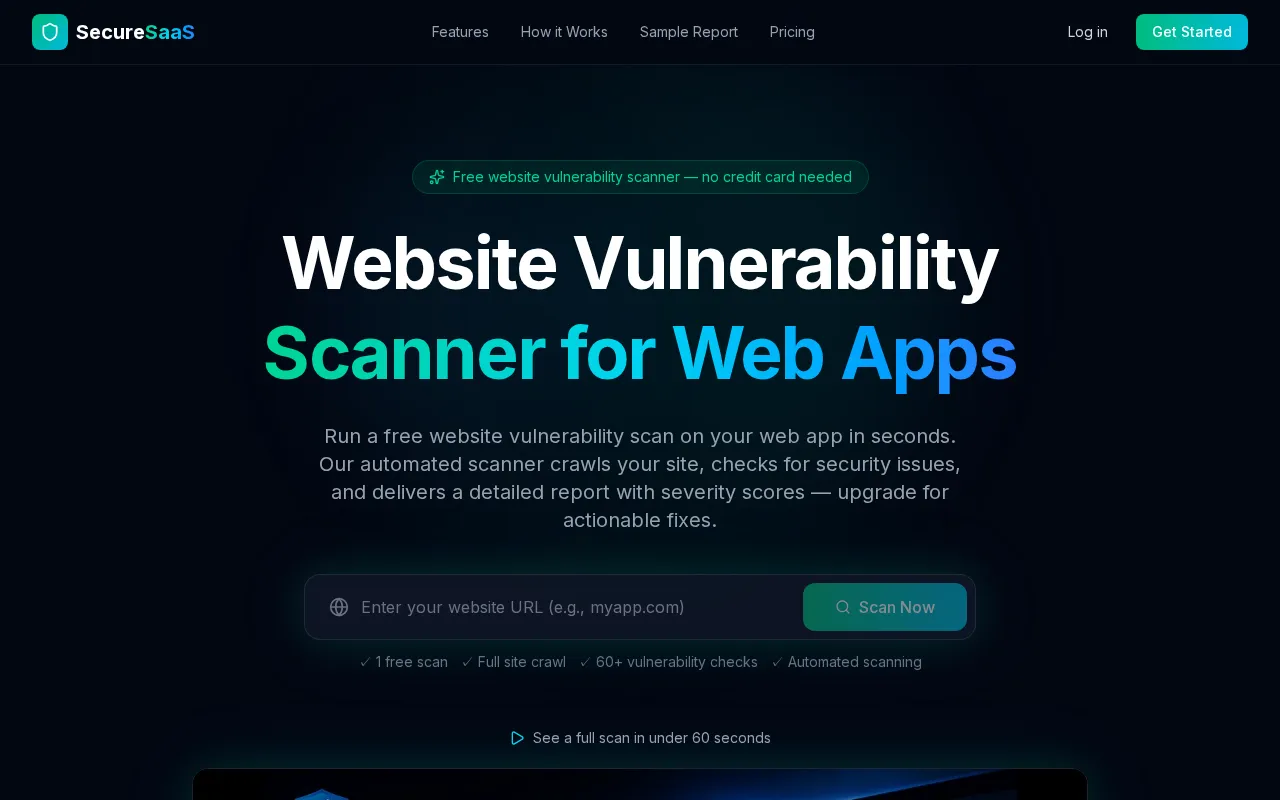 SecureSaaS — preview screenshot