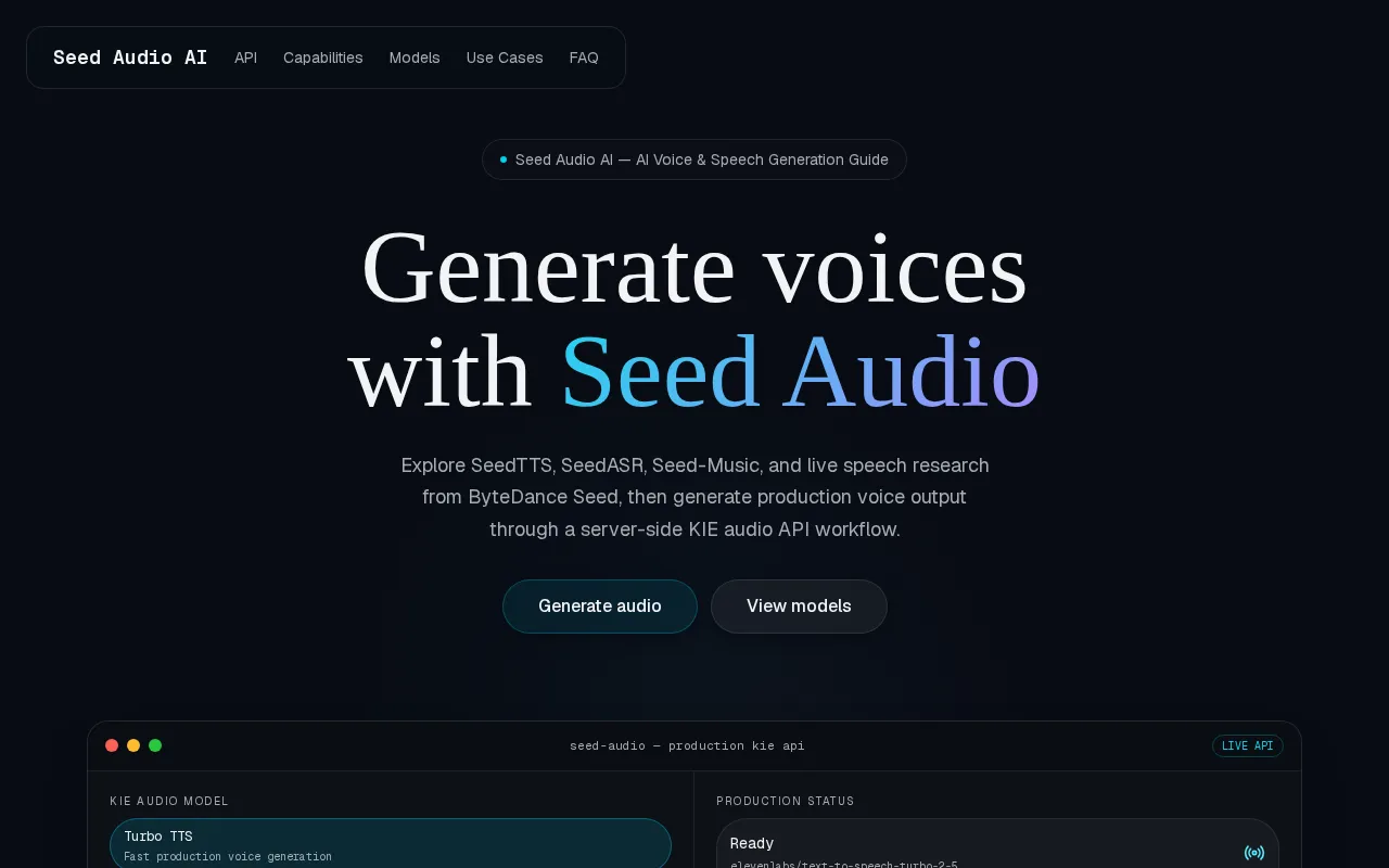 Seed Audio — preview screenshot