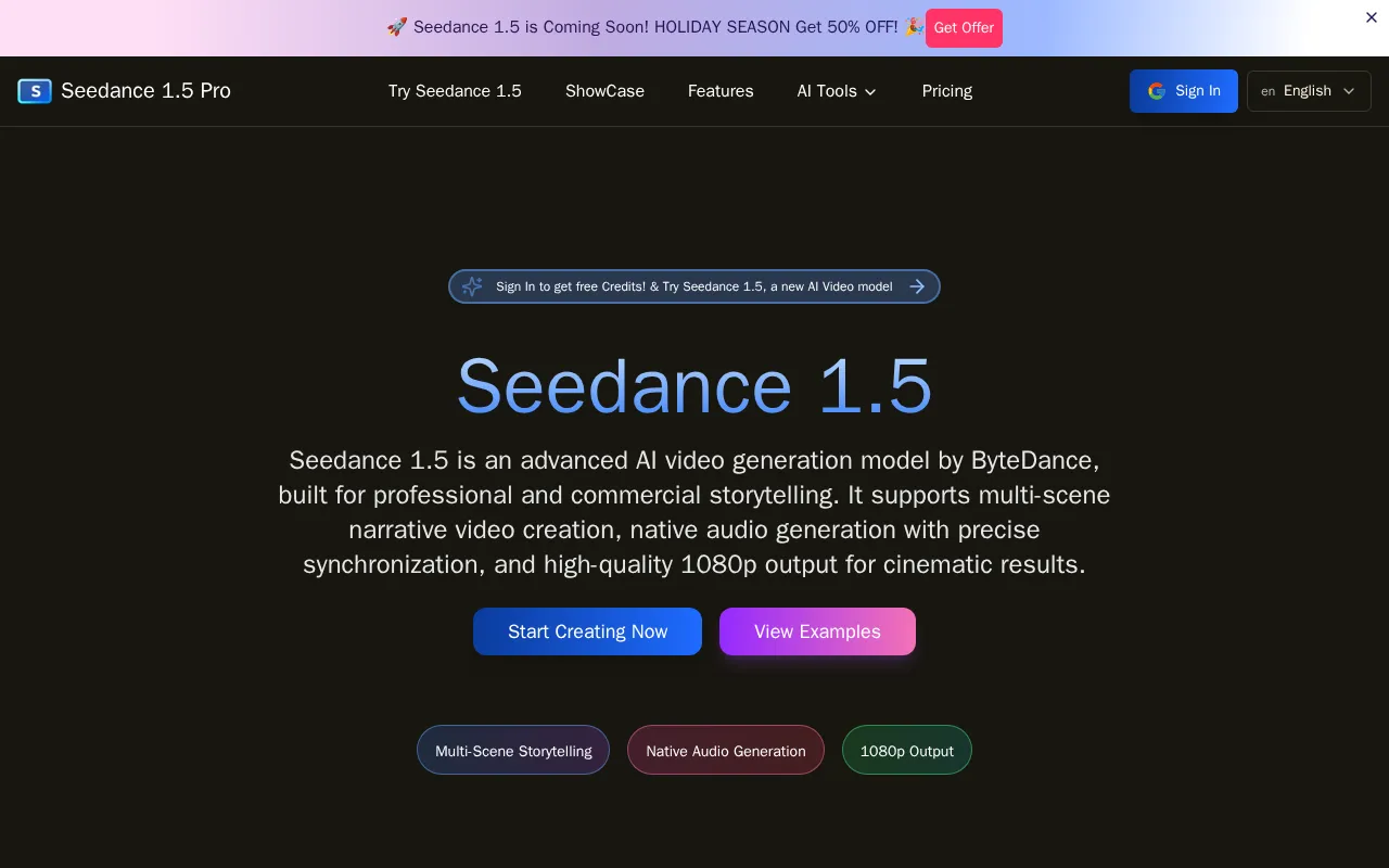 Seedance 1.5 Pro — preview screenshot