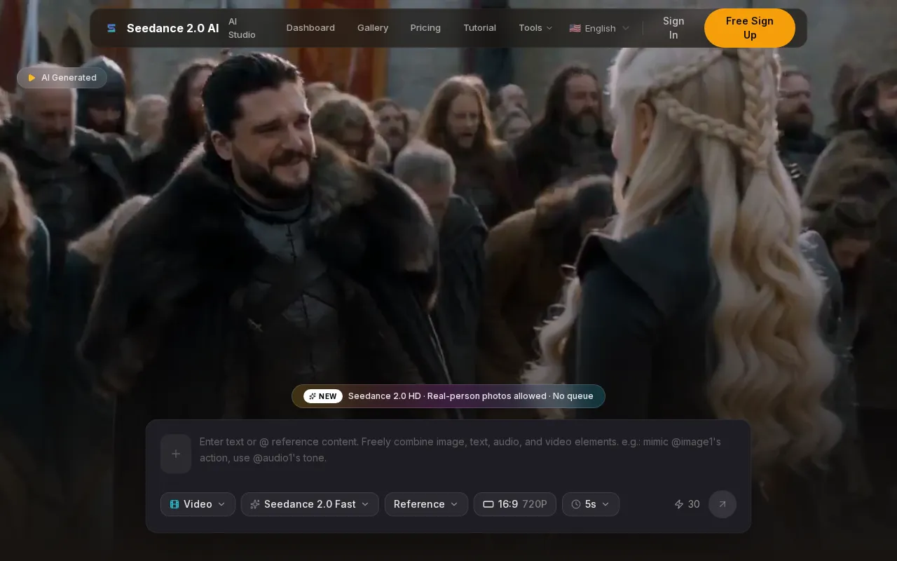 aiseedance2.ai — preview screenshot