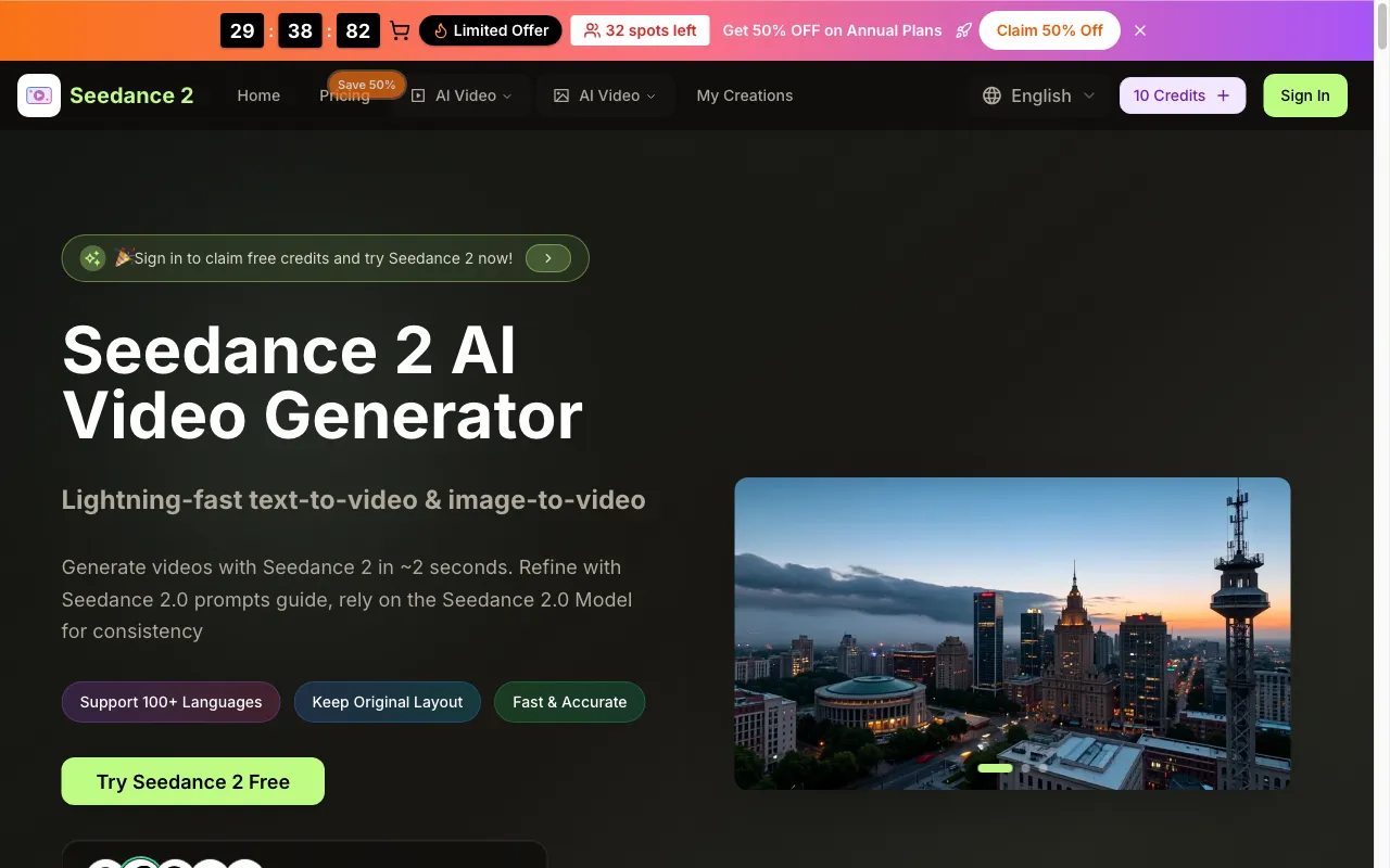 Seedance 2.0 Video — preview screenshot