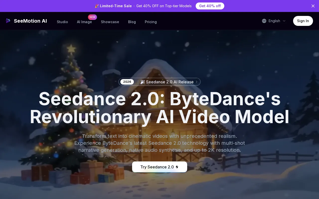 Seedance 2.0 AI Video Generator - Create Cinematic Videos — preview screenshot