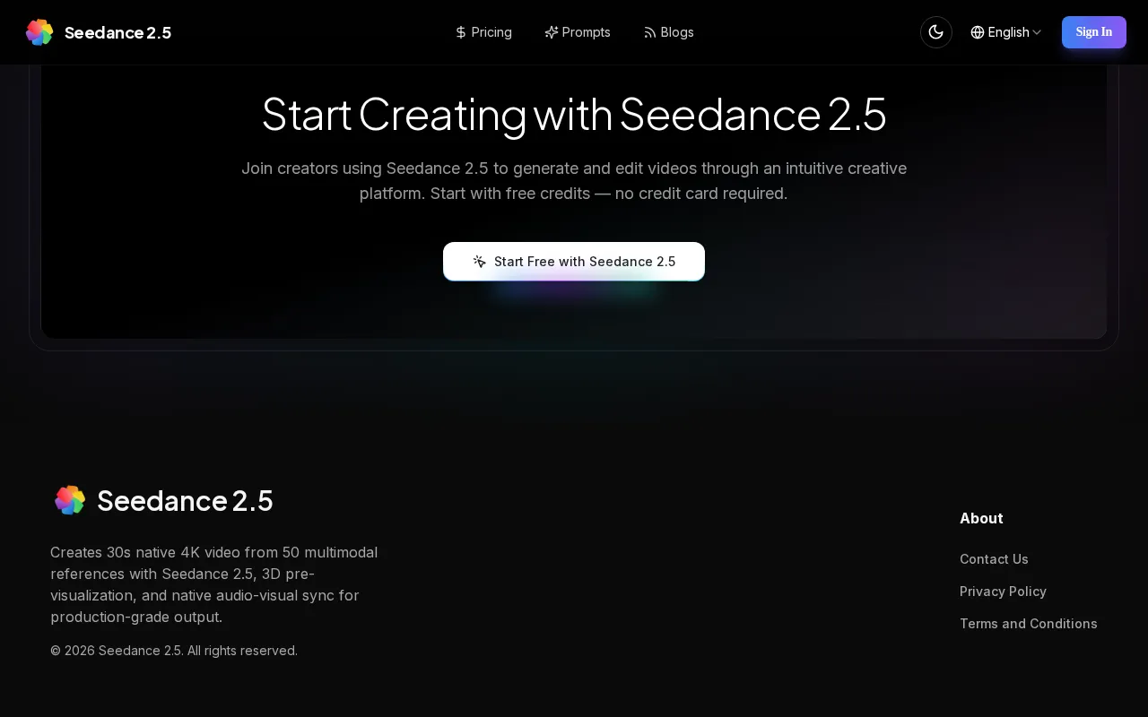 Seedance 2.5 — preview screenshot