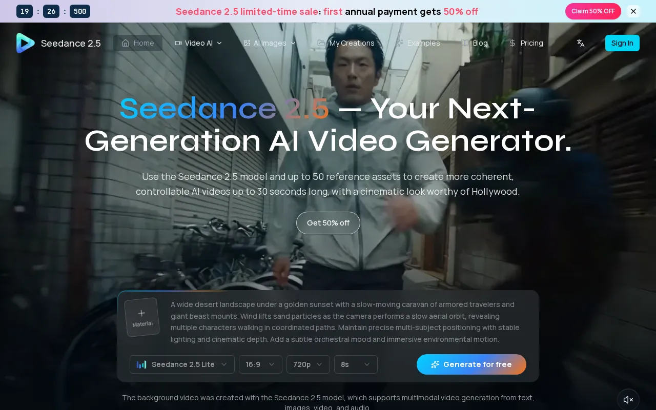 Seedance 2.5 — preview screenshot